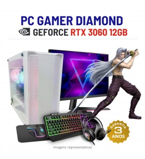 CONJUNTO GAMER DIAMOND | RTX3060-12GB | I7-12700K | 32GB RAM | 960GB SSD COM MONITOR + ACESSORIOS