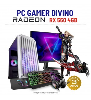 CONJUNTO GAMER DIVINO | RX560 4GB | I7-4770 | 16GB RAM | 240GB SSD COM MONITOR + ACESSORIOS