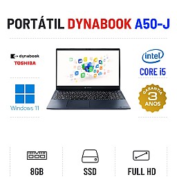 DYNABOOK TECRA A50-J | 15.6" FULLHD | I5-1135G7 | 8GB RAM | 240GB SSD | OFERTA DE OFFICE 2021