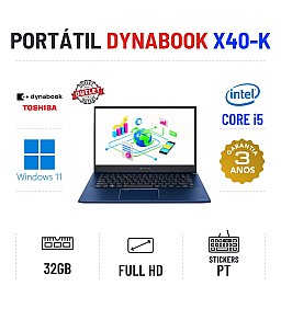 TOSHIBA / DYNABOOK PORTEGE X40-K | 14" FULLHD | i5-1240P | 32GB RAM | 480GB SSD