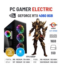 PC GAMER ELECTRIC NOVO | RTX4060-8GB | RYZEN=i7-11700 | 16GB RAM | 960GB SSD