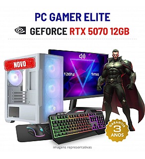 CONJUNTO GAMER ELITE NOVO | RTX5070-12GB | i5-14400F | 32GB RAM | 960GB SSD COM MONITOR + ACESSORIOS