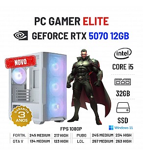PC GAMER ELITE NOVO | RTX5070-12GB | i5-14400F | 32GB RAM | 960GB SSD