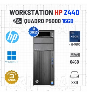 WORKSTATION HP Z440 | XEON SUPERIOR A i9-9900 | 64GB RAM | 960GB SSD | QUADRO P5000 16GB