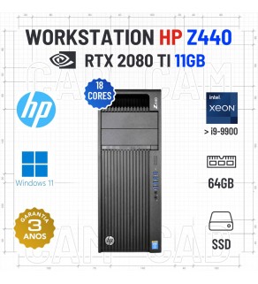 WORKSTATION HP Z440 | XEON SUPERIOR A i9-9900 | 64GB RAM | 960GB SSD | RTX2080TI 11GB