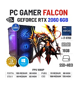 PC GAMER FALCON | RTX2060-6GB | XEON 12 CORES SUPERIOR A I7-9700 | 16GB RAM | SSD+HDD
