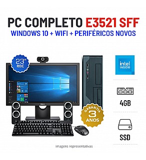 CONJUNTO PC FUJITSU ESPRIMO E3521 INTEL E5400 120GB SSD SFF COM MONITOR + ACESSORIOS