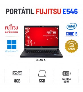 FUJITSU LIFEBOOK E546 | 14" | i5-6200U | 8GB RAM | 240GB SSD | BATERIA NOVA OFERTA OFFICE 2021