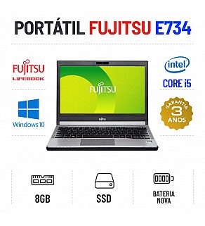 FUJITSU LIFEBOOK E734 | 13.3" | i5-4210M | 8GB RAM | SSD | BATERIA NOVA