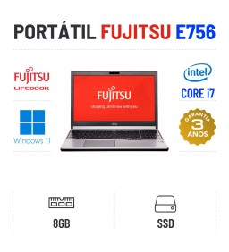 FUJITSU LIFEBOOK E756 | 15.5" | i7-6500U | 8GB RAM | 240GB SSD