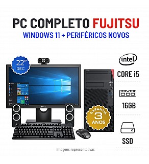 CONJUNTO FUJITSU P7010 TOWER | i5-10600 | 16GB RAM | 240GB SSD COM MONITOR + ACESSORIOS CONJUNTO FUJITSU P7010 TOWER | i5-10600 | 16GB RAM | 240GB SSD COM MONITOR + ACESSORIOS