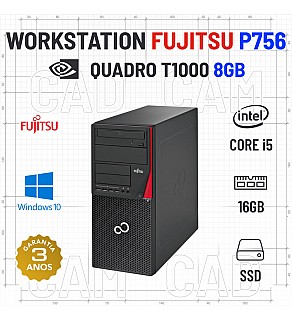 WORKSTATION FUJITSU ESPRIMO P756 i5-6400 16GB RAM 240GB SSD QUADRO T1000 8GB