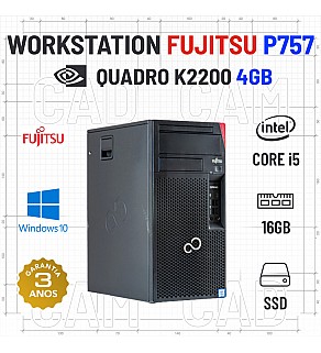 WORKSTATION FUJITSU ESPRIMO P757 i5-6500 16GB RAM 240GB SSD K2200 4GB