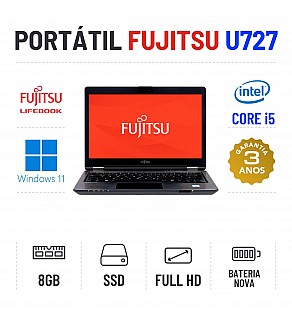 FUJITSU LIFEBOOK U727 | 12.5" FULLHD | i5-6200U | 8GB RAM | 240GB SSD | BATERIA NOVA