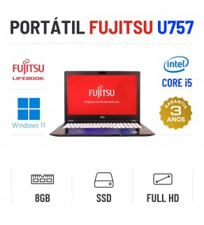 FUJITSU LIFEBOOK U757 | 15.6" FULLHD | i5-6200U | 8GB RAM | 480GB SSD