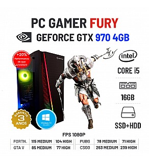 PC GAMER FURY | GTX970-4GB | i5-4570 | 16GB RAM | SSD+HDD