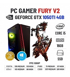 PC GAMER FURY V2 | GTX1050TI-4GB | i5-4430 | 16GB RAM | 240GB SSD