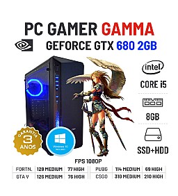 PC GAMER GAMMA GTX 680-2GB i5-7400 8GB RAM SSD+HDD