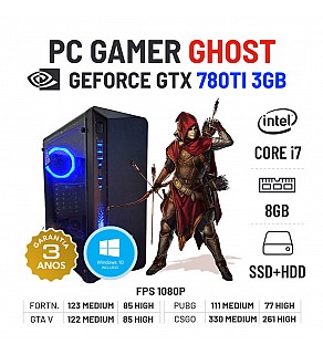 PC GAMER GHOST GTX780TI-3GB i7-4790 8GB RAM SSD+HDD