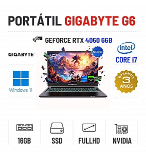 GIGABYTE G6 MF | 16" FULLHD 165HZ | I7-13620H | 16GB RAM | 480GB SSD | RTX4050 6GB | TECLADO NUMÉRICO GIGABYTE G6 MF | 16" FULLHD 165HZ | I7-13620H | 16GB RAM | 480GB SSD | RTX4050 6GB | TECLADO NUMÉRICO