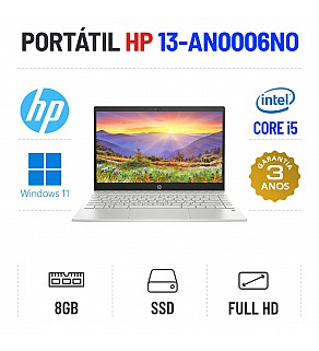 HP PAVILION 13-AN0006NO | 13.3" FULLHD | i5-8265u | 8GB RAM | 480GB SSD
