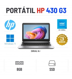 HP PROBOOK 430 G3 | 13.3" | PENTIUM 4405U=I5-4200u | 8GB RAM | SSD