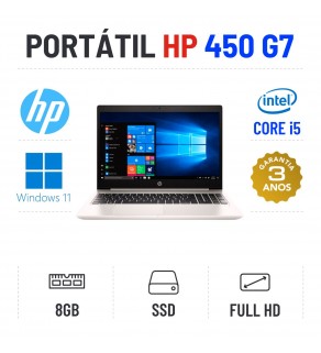 HP PROBOOK 450 G7 | 15.6'' FULLHD | I5-10210U | 8GB RAM | 240GB SSD