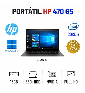 HP PROBOOK 470 G5 | 17'' FULLHD | i7-8550U | 16GB RAM | SSD+HDD | NVIDIA 930MX 2GB