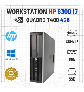 WORKSTATION HP ELITE 6300 SFF i7-3770 8GB RAM 240GB SSD QUADRO T400 4GB