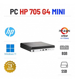 HP ELITEDESK 705 G4 MINI | RYZEN 5 PRO 2400G=I7-7700HQ | 8GB RAM | 240GB SSD