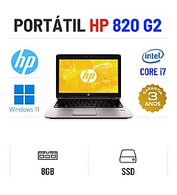 HP ELITEBOOK 820 G2 | 12" | i7-5500u | 8GB RAM | 240GB SSD