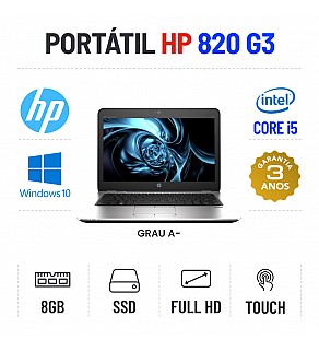 HP ELITEBOOK 820 G3 | 12" TOUCH FULLHD | i5-6300u | 8GB RAM | 240GB SSD