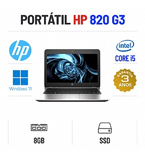 HP ELITEBOOK 820 G3 | 12" | i5-6200u | 8GB RAM | SSD