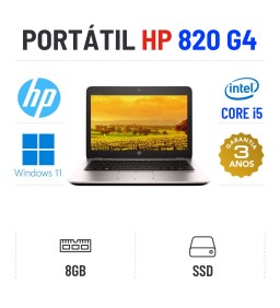 HP ELITEBOOK 820 G4 | 12" | i5-7200u | 8GB RAM | 240GB SSD