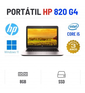 HP ELITEBOOK 820 G4 | 12" | i5-7200u | 8GB RAM | 240GB SSD