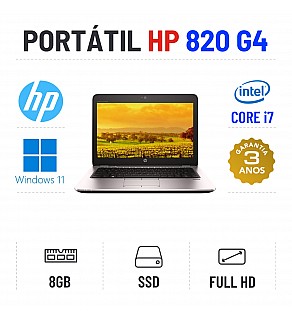 HP ELITEBOOK 820 G4 | 12.5" FULLHD | i7-7500u | 8GB RAM | 240GB SSD OFERTA DE MALA