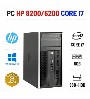 HP ELITE 6200 MIDTOWER i7-2600 8GB RAM SSD+HDD