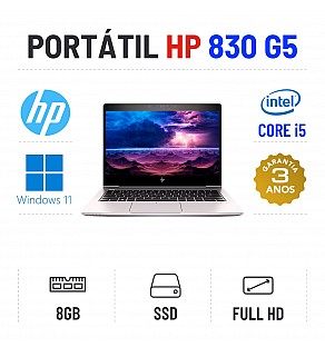HP ELITEBOOK 830 G5 | 13.3" FULLHD | I5-8350u | 8GB RAM | 240GB SSD