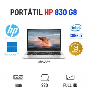 HP ELITEBOOK 830 G8 | 13.3" FULLHD | I7-1185G7 | 16GB RAM | 480GB SSD