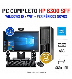 CONJUNTO PC HP ELITE 6300 INTEL COM MONITOR + ACESSORIOS