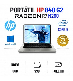 HP ELITEBOOK 840 G2 14.1" FULLHD I5-5300u 8GB RAM 240GB SSD RADEON GRÁFICA R7 M260