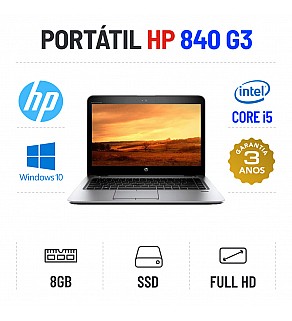 HP ELITEBOOK 840 G3 | 14.1" FULLHD | I5-6200u | 8GB RAM | 240GB SSD 