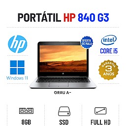 HP ELITEBOOK 840 G3 14.1" FULLHD I5-6200u 8GB RAM 240GB SSD OFERTA DE MALA