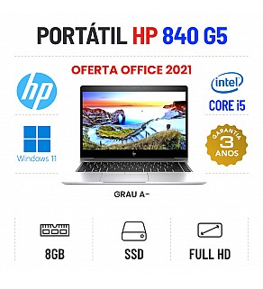 HP ELITEBOOK 840 G5 | 14" FULLHD | I5-8250u | 8GB RAM | 240GB SSD OFERTA OFFICE 2021