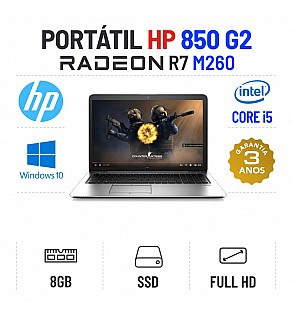 HP ELITEBOOK 850 G2 15.6" FULLHD I5-5300u 8GB RAM 240GB SSD RADEON GRÁFICA R7 M260