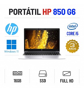 HP ELITEBOOK 850 G6 | 15.6" FULLHD | i5-8365u | 16GB RAM | 480GB SSD