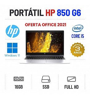 HP ELITEBOOK 850 G6 | 15.6" FULLHD | i5-8365u | 16GB RAM | 480GB SSD OFERTA OFFICE 2021