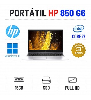 HP ELITEBOOK 850 G6 | 15.6" FULLHD | I7-8665u | 16GB RAM | 240GB SSD