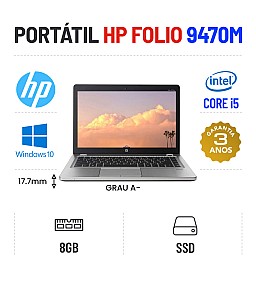 HP FOLIO FINO 9470M 14.1" i5-3437u 8GB RAM 240GB SSD
