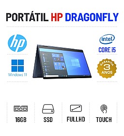 HP ELITE DRAGONFLY | 13.3" TOUCH FULLHD | I5-8365U | 16GB RAM | 240GB SSD